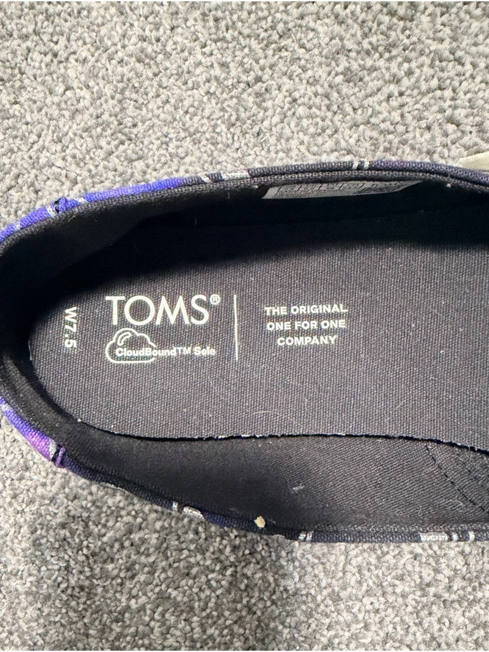 Toms Women's Black Foil Alien Galaxy Print Slip-Ons - Picture 5 of 5